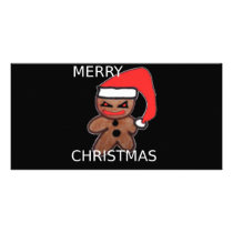 Evil Gingerbread boy Photo Card Template