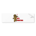 Evil Gingerbread Man bumper stickers
