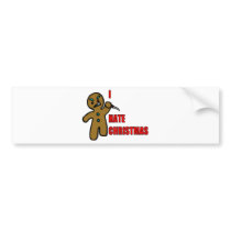 Evil Gingerbread Man bumper stickers
