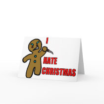 Evil Gingerbread Man Greeting Card