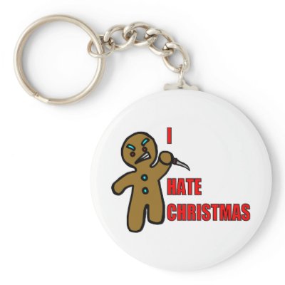 Evil Gingerbread Man keychains