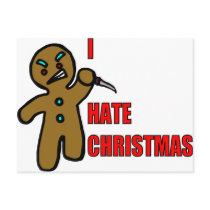 Evil Gingerbread Man postcards by BurchellDesign Evil Gingerbread Man postcards