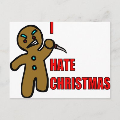 Evil Gingerbread Man postcards