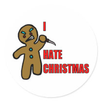 Evil Gingerbread Man stickers by BurchellDesign Evil Gingerbread Man stickers