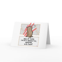 Evil Hamster! Horizontal Greeting Card cards