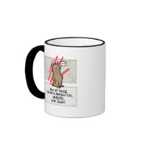 Evil Hamster! Ringer Mug mugs