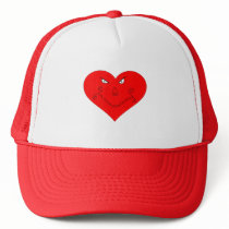 Evil Heart Face Mesh Hat