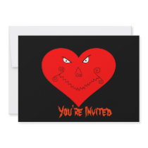 Evil Heart Face Invites