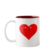 Evil Heart Face Mug