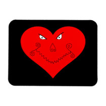 Evil Heart Face Rectangle Magnet