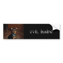 Evil Inside Bumper Sticker bumper stickers by sbachm01 Evil Inside Bumper Sticker bumper stickers