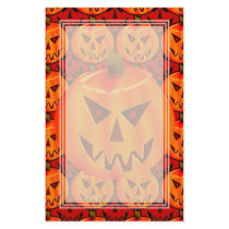 Evil Jack-O-Lantern Blank Stationery