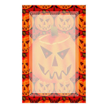 Evil Jack-O-Lantern Blank Stationery