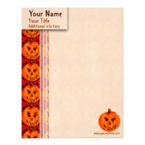 Evil Jack-O-Lantern Custom Letterhead