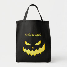 Evil Jack-o'-lantern faces - trick or treat Bag