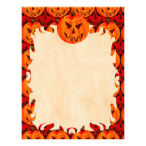 Evil Jack-O-Lantern Flame Letterhead