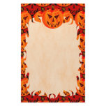 Evil Jack-O-Lantern Flame Stationery