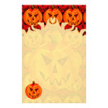 Evil Jack-O-Lantern Flame Stationery