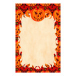 Evil Jack-O-Lantern Flame Stationery