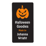 Evil Jack o lantern Halloween kitchen label