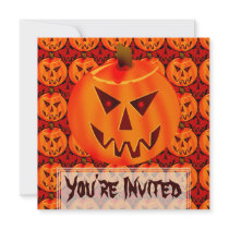 Evil Jack-O-Lantern Invitations