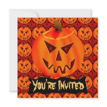 Evil Jack-O-Lantern Invitations