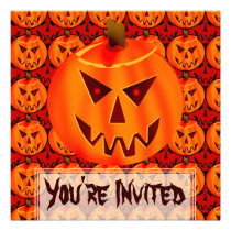 Evil Jack-O-Lantern Invitations