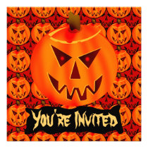 Evil Jack-O-Lantern Invitations