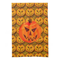Evil Jack-O-Lantern Kitchen Towels