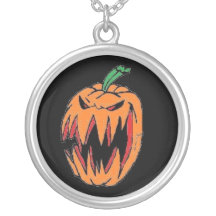 Evil Jack O Lantern Necklace