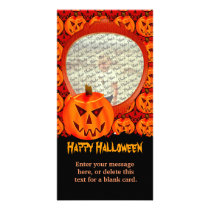 Evil Jack-O-Lantern PhotoCard Template Photo Cards