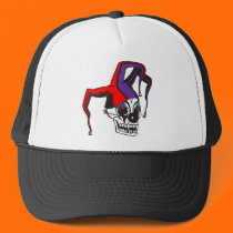 evil jester clown skull hats