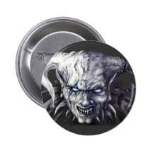 Evil Jester Pinback Buttons