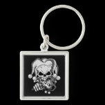 Evil Jester Skull keychains