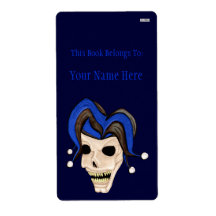 Evil Jester Skull Shipping Label