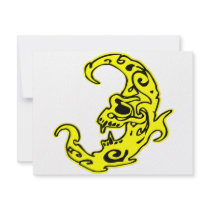 Evil Moon Tattoo Personalized Invite