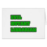 Evil Mutant Librarian Greeting Cards