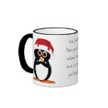 Evil Penguin and Santa Christmas Mug