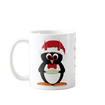 Evil Penguin Christmas Mug