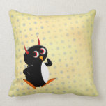 Evil Penguin Cute Girly Pillow pillows