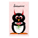 Evil Penguin Cute Profile Cards business cards