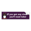 Evil Penguin If you get any closer Bumper Sticker bumper stickers by audrart Evil Penguin If you get any closer Bumper Sticker bumper stickers