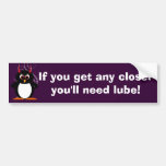 Evil Penguin If you get any closer Bumper Sticker