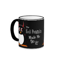Evil Penguin Made Me Dark Mug