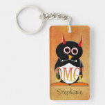 Evil Penguin OMG Personalized key chains