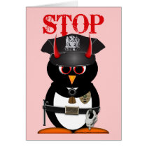 Evil Penguin Police Stolen My Heart cards by audrart Evil Penguin Police Stolen My Heart cards