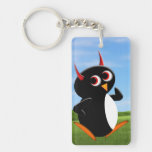 Evil Penguin Summers Day Stroll key chains