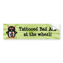 Evil Penguin Tattoo Bumper Stickers