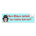 Evil Penguin WTF Blinkers Optional Bumper Sticker bumper stickers by audrart Evil Penguin WTF Blinkers Optional Bumper Sticker bumper stickers