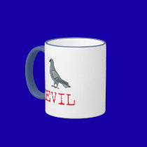 Evil Pigeon mugs